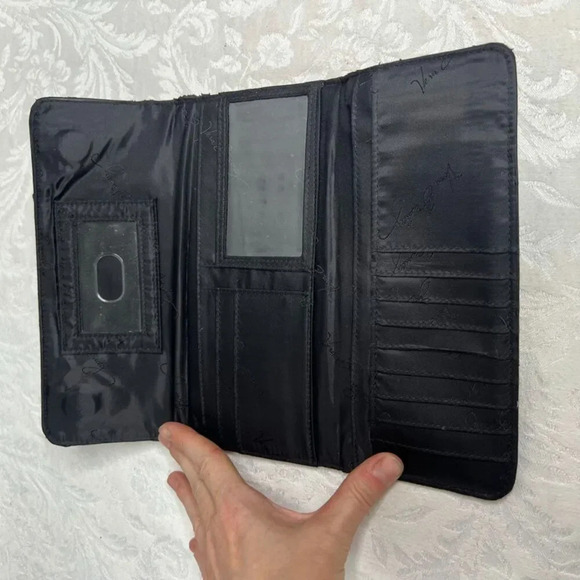 Vera Bradley Long Trifold Wallet Magnetic Closure‎ Abstract Geo Pattern - Picture 4 of 5